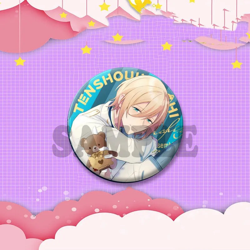 Ensemble étoiles jeu Badge rond créatif dessin animé idole bouton broche vêtements sac à dos bijoux accessoires décoration épinglettes