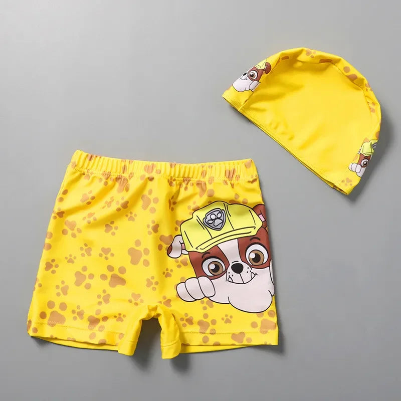 Paw Patrol : Sous-vêtements imprimés pour enfants, chapeau, Chase, Rocky, Marshall, jouets, maillot de bain