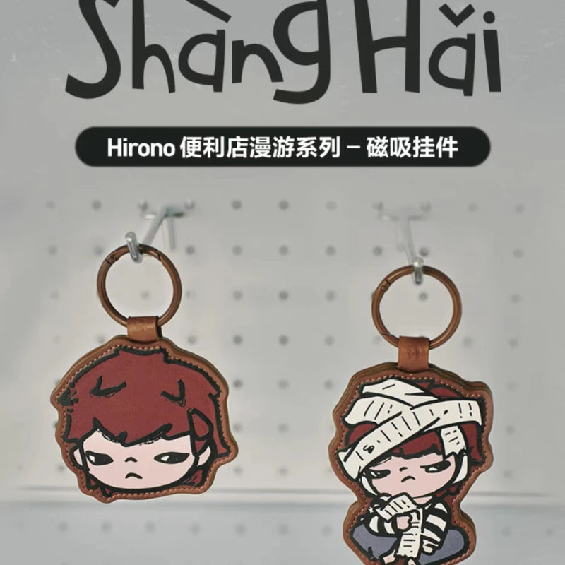 Pop Mart Shanghai édition limitée Hirono dépanneur série itinérante pendentif magnétique cadeau d'anniversaire Surprise à collectionner