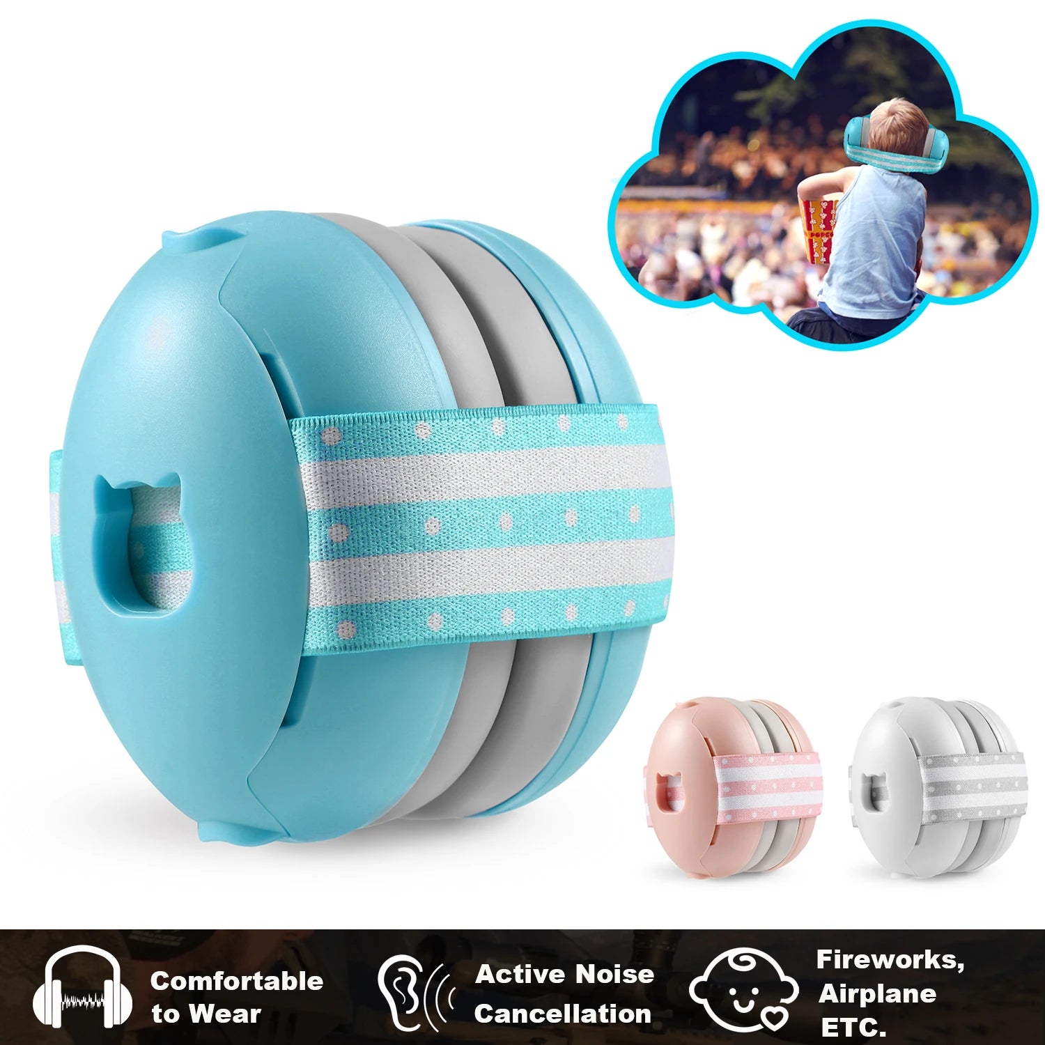 C10 ProtectioCasque Anti-Bruit Bébé C10 – Protection Auditive Confortable pour Nouveau-Nés et Enfants