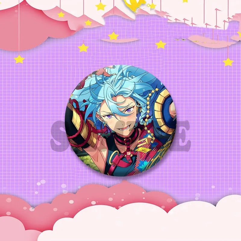Ensemble étoiles jeu Badge rond créatif dessin animé idole bouton broche vêtements sac à dos bijoux accessoires décoration épinglettes