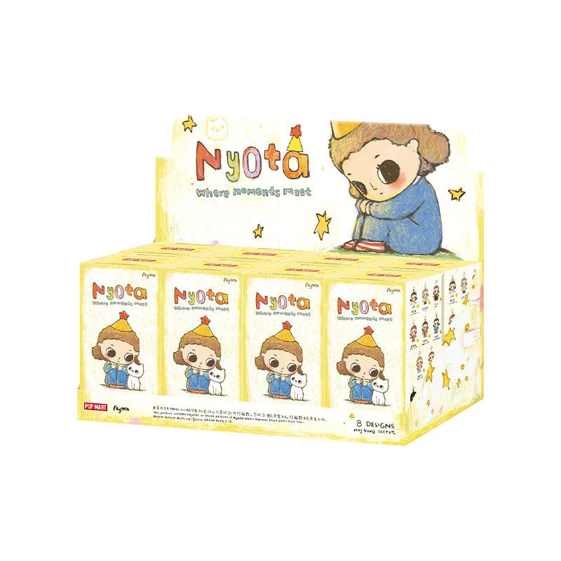 Figurine en peluche authentique Pop Mart Nyota Where Moments Meet Series, boîte mystère, jouet de collection en PVC, décoration de bureau, cadeau pour collectionneurs