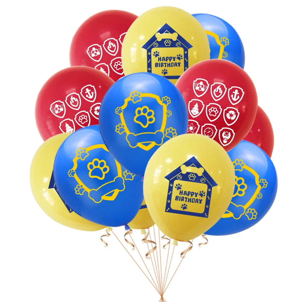 Ballons Pat'Patrouille en Latex de 12 Pouces, Décoration de ixd'Anniversaire, Dessin Animé, Chiot