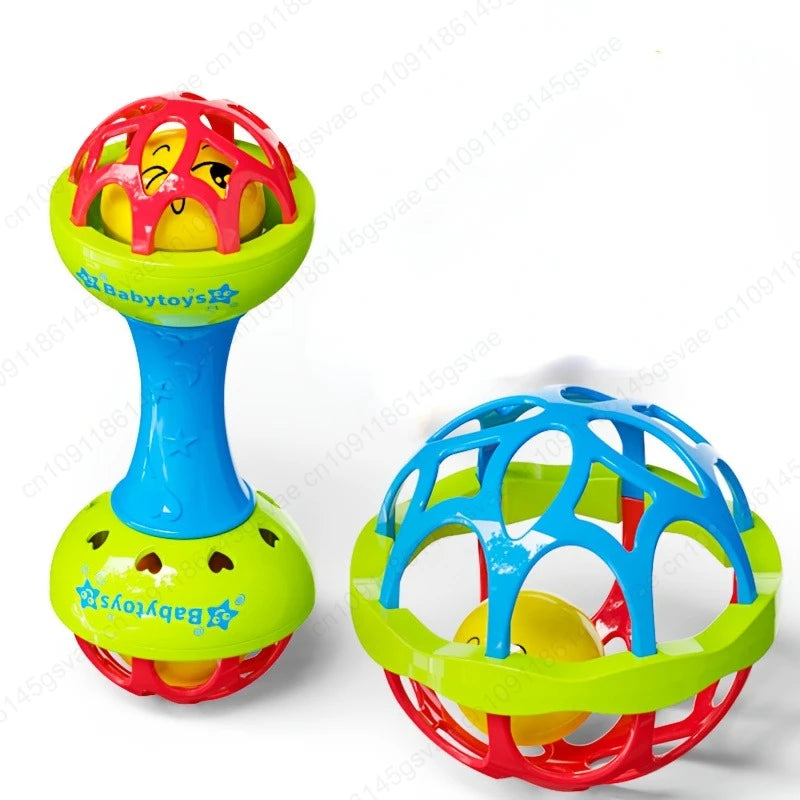 Lot de 2 Hochets Sensoriels Montessori pour Bébé 0-12 Mois – Jouets d’Éveil et de Motricité
