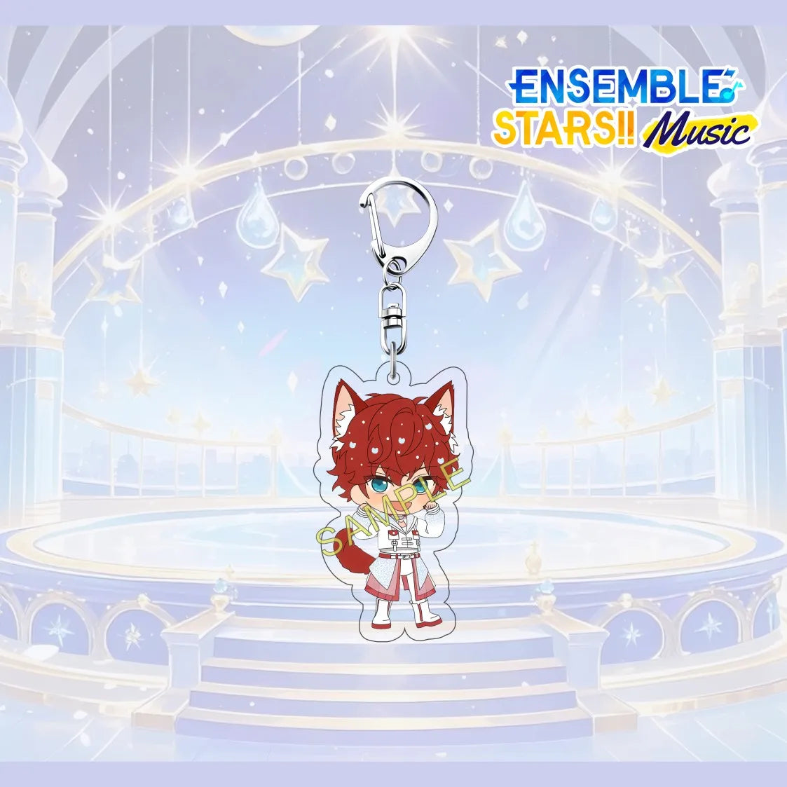 Porte-clés en acrylique de 6 cm avec personnage mignon de l'anime Ensemble Stars, pendentif pour sac à dos, décoration de clé de voiture, cadeau de collection pour fans