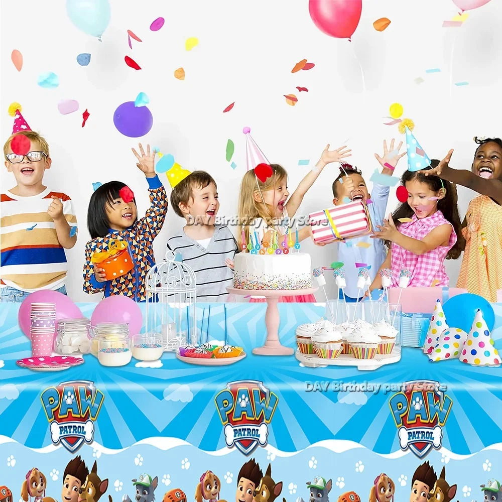 Paw Patrol – nappe d'anniversaire pour chien, décoration pour garçon et fille, réception-cadeau pour bébé, rose et bleu, fournitures de fête, cadeaux