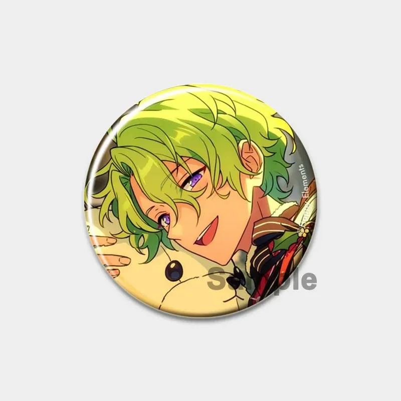 Ensemble d'étoiles rondes faites à la main pour sac à dos, épingles de dessin animé amusantes, accessoires de collection d'anime, décoration de chapeau d'insigne, broches encliquetables