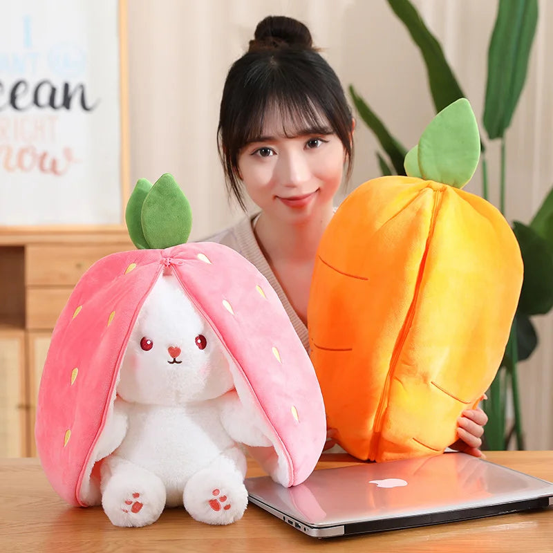Peluche Lapin Carotte Kawaii – Doudou Doux et Réconfortant pour Bébé et Enfant