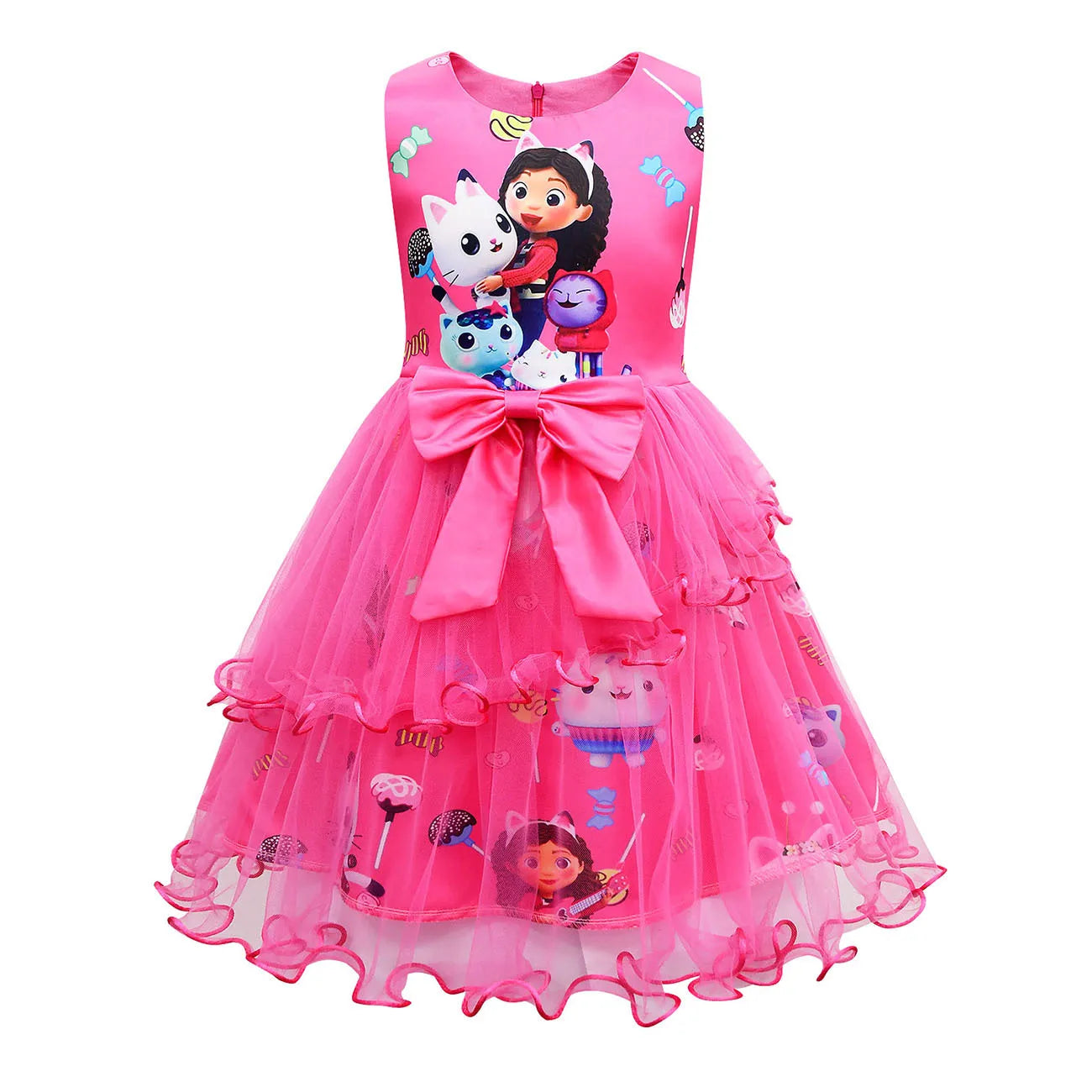 Costume de maison de poupée Gabby pour enfants, vêtements de chat Gabbys mignons, robe de princesse pour bébés filles, cadeau de fête de carnaval