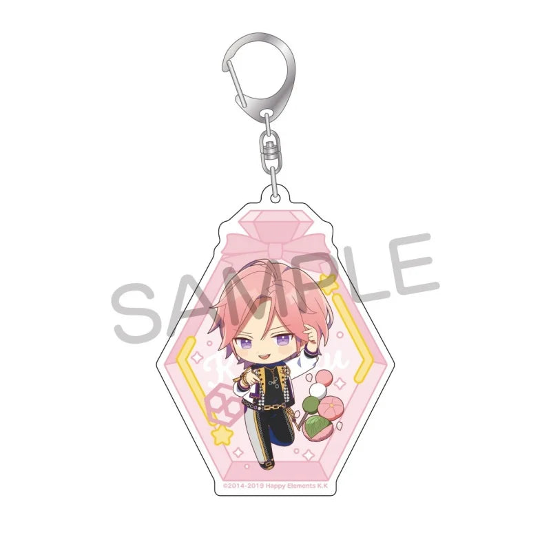 Ensemble Stars! Pendentif porte-clés en acrylique, version bouteille à message, pour sac, voiture, téléphone portable, cadeau pour amis et festivals