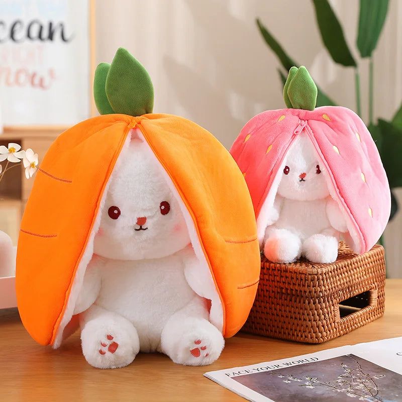 Peluche Lapin Carotte Kawaii – Doudou Doux et Réconfortant pour Bébé et Enfant