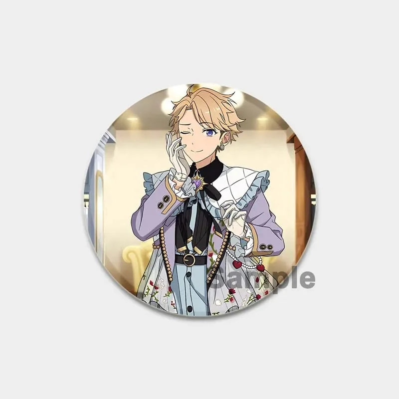 Ensemble d'étoiles rondes faites à la main pour sac à dos, épingles de dessin animé amusantes, accessoires de collection d'anime, décoration de chapeau d'insigne, broches encliquetables