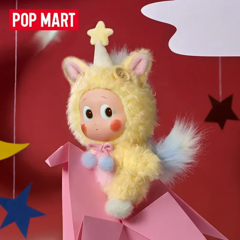 POP MART – pendentif en peluche en vinyle, série Have A Good Run, boîte aveugle, jouet mystère, Figurine, décoration de maison, ornement, véritable sac de devinettes