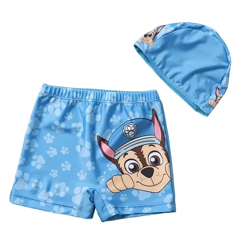 Paw Patrol : Sous-vêtements imprimés pour enfants, chapeau, Chase, Rocky, Marshall, jouets, maillot de bain