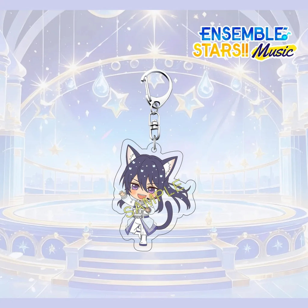 Porte-clés en acrylique de 6 cm avec personnage mignon de l'anime Ensemble Stars, pendentif pour sac à dos, décoration de clé de voiture, cadeau de collection pour fans