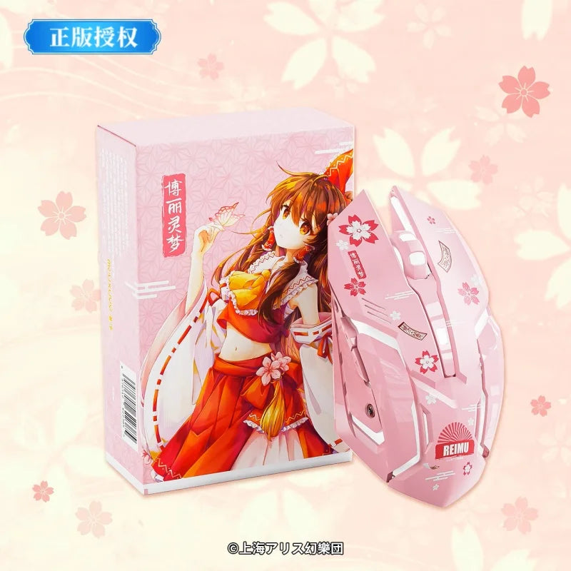 En Stock Touhou projet Reimu Hakurei Marisa Kirisame Satori Komeiji Anime souris sans fil pour ordinateur de jeu souris silencieuse