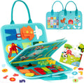 Livre d’Activités Montessori pour Enfants 3-6 Ans – Busy Board Éducatif Sensoriel Portable