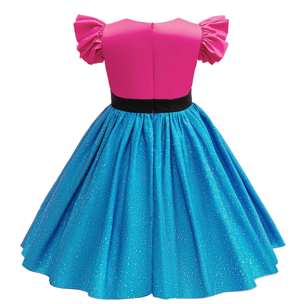 Gabby's Dollhouse Vêtements Filles Gabby Cat Robe Filles Robes décontractées mignonnes et bandeau Enfants Enfants Robe de princesse à manches volantes