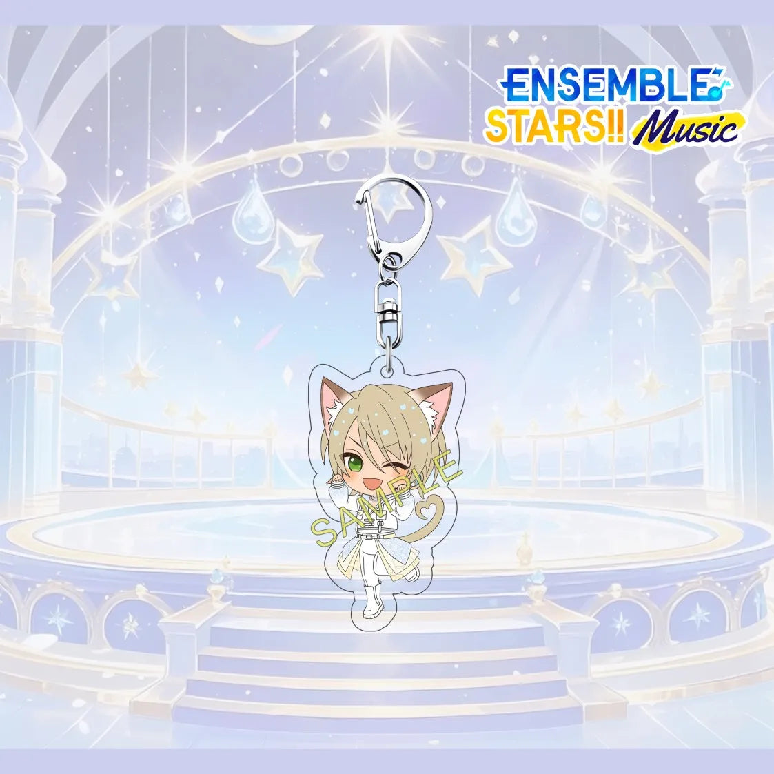 Porte-clés en acrylique de 6 cm avec personnage mignon de l'anime Ensemble Stars, pendentif pour sac à dos, décoration de clé de voiture, cadeau de collection pour fans