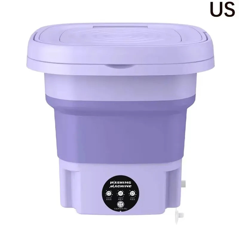 Petite Machine à laver pliable Portable 8l, avec sèche-linge rotatif, pour chaussettes, sous-vêtements, culottes, Mini Machine à laver domestique