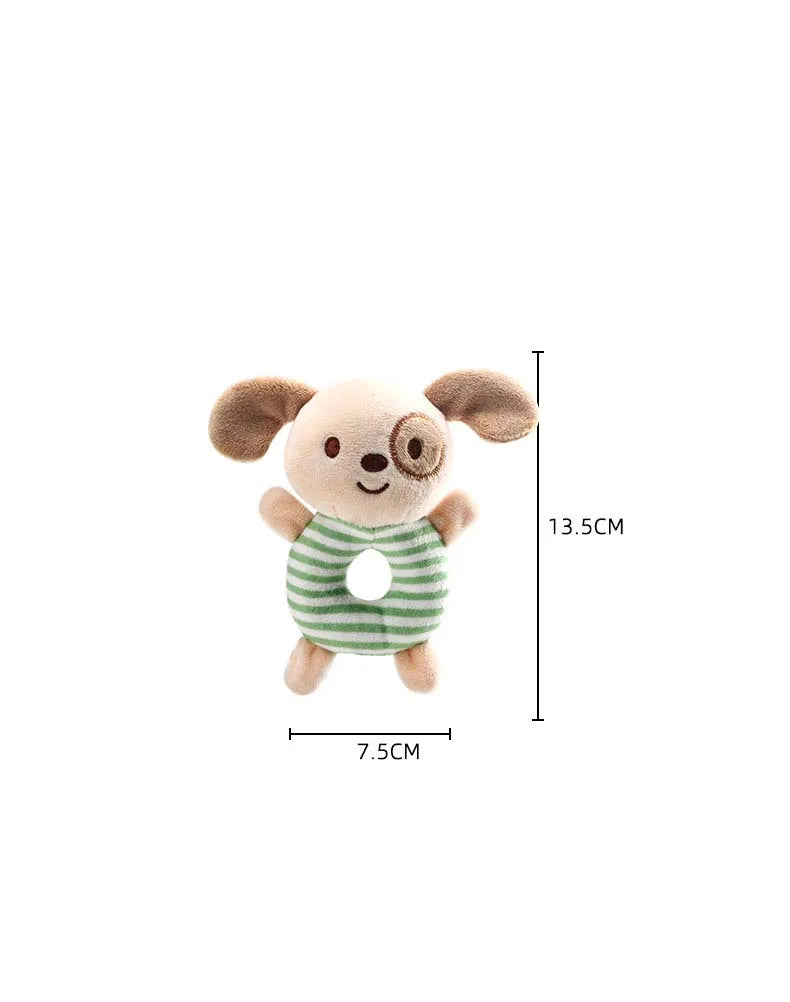 Hochet en Peluche Bébé avec Anneau de Préhension – Jouet d’Éveil Sensoriel Doux de 0 à 24 Mois