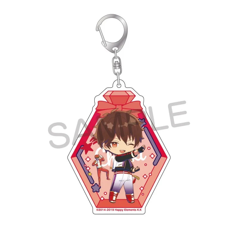 Ensemble Stars! Pendentif porte-clés en acrylique, version bouteille à message, pour sac, voiture, téléphone portable, cadeau pour amis et festivals