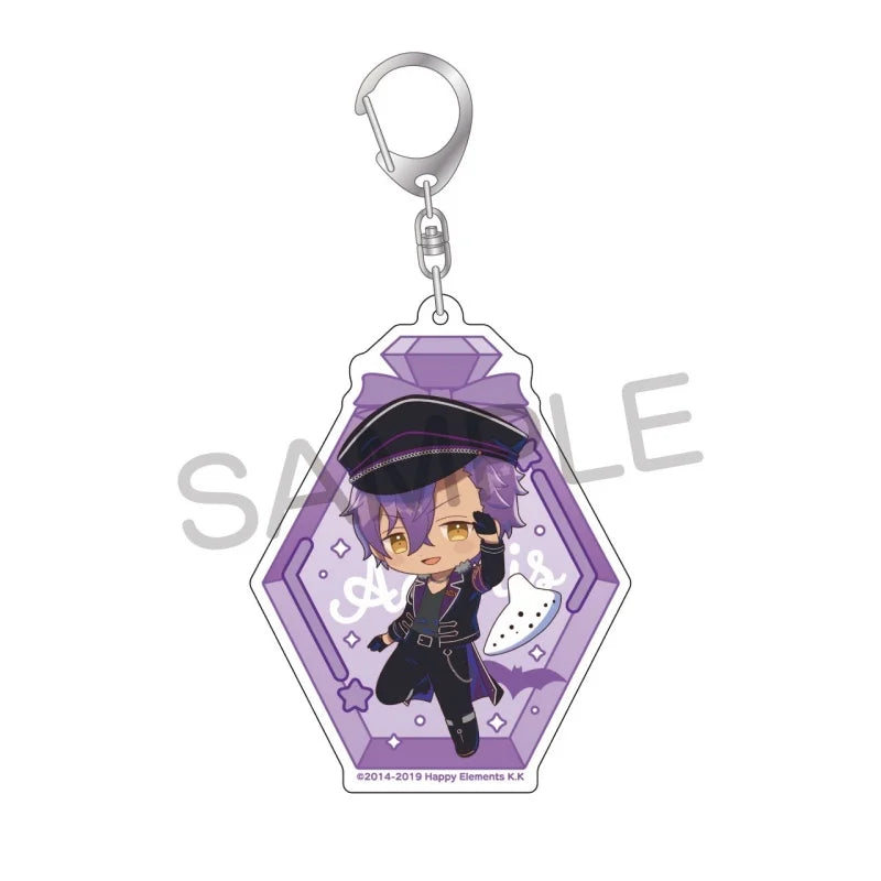 Ensemble Stars! Pendentif porte-clés en acrylique, version bouteille à message, pour sac, voiture, téléphone portable, cadeau pour amis et festivals
