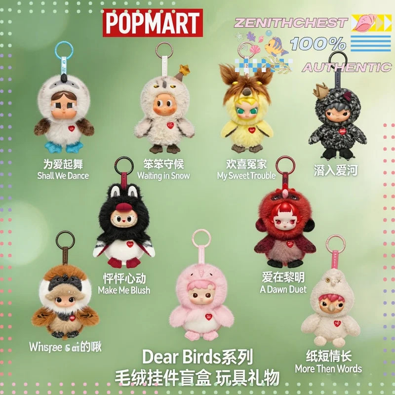 POP MART Série Dear Birds : Boîte de Présentation Anti-Poussière Multi-Niveaux pour Figurines de Collection, Organisateur de Rangement Unique, Cadeaux Pendentifs