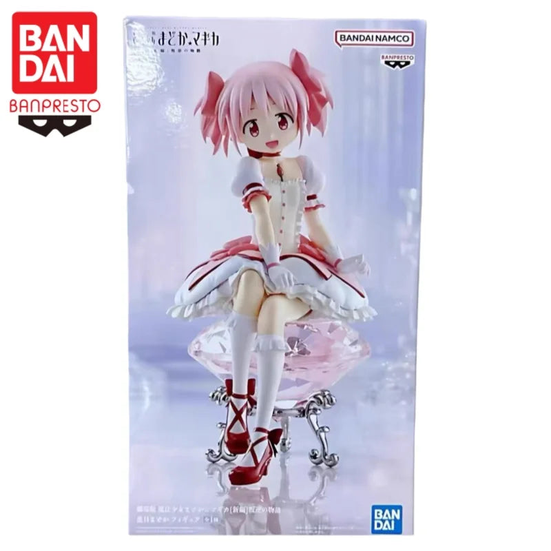 En stock, figurines originales Bandai Puella Magi Madoka Magica Kaname Madoka Miki Sayaka Rebellious Stories, modèles de personnages d'anime, jouets cadeaux