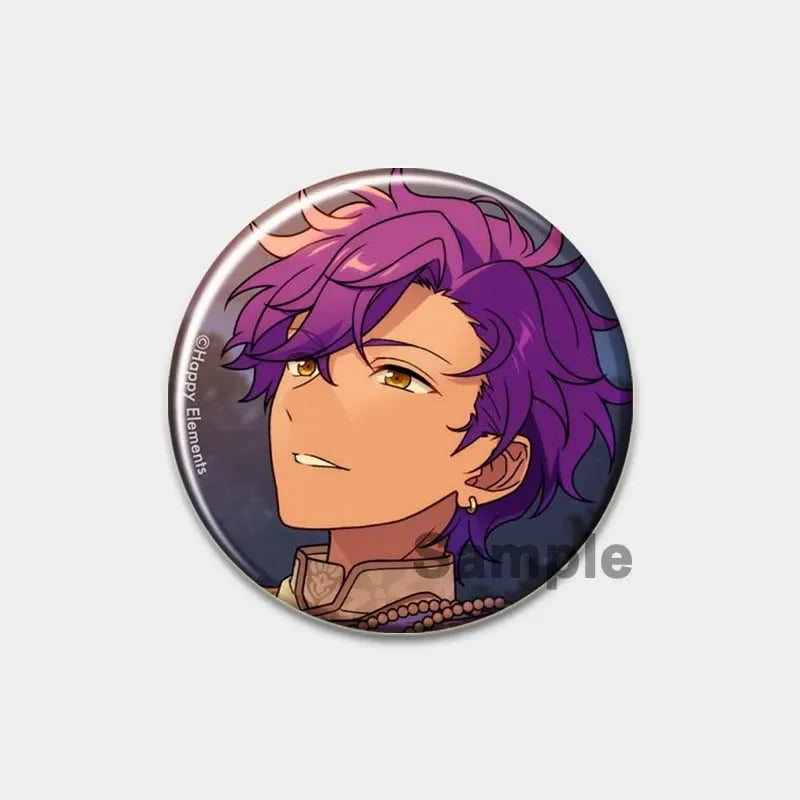 Ensemble d'étoiles rondes faites à la main pour sac à dos, épingles de dessin animé amusantes, accessoires de collection d'anime, décoration de chapeau d'insigne, broches encliquetables