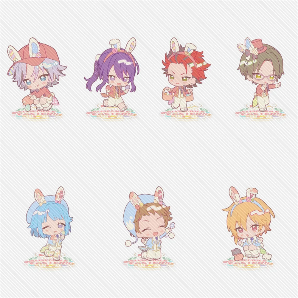 10CM Game Ensemble Stars!! Modèle de support en acrylique de Pâques, décoration de bureau, personnages de cosplay, accessoires d'ornement, bons cadeaux de Noël
