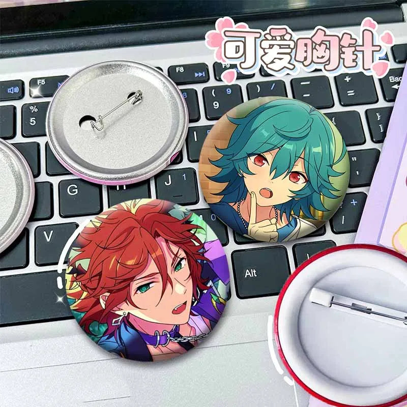 Ensemble étoiles Anime broche sur sac à dos dessin animé rôle Tatsumi Kazehaya Eichi Tenshouin Badge pour vêtements bijoux cadeau pour amis