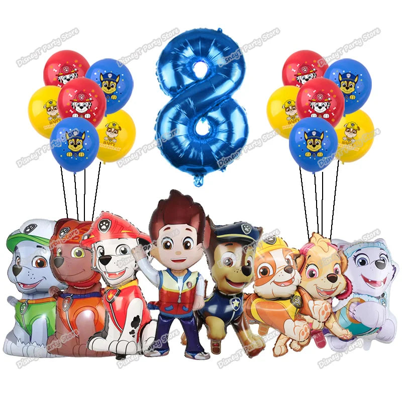 PAW Patrol – décoration de fête d'anniversaire, ensemble de ballons, vaisselle jetable, fournitures pour événements pour enfants, bannière, cadeau d'arrière-plan, nouvelle Version