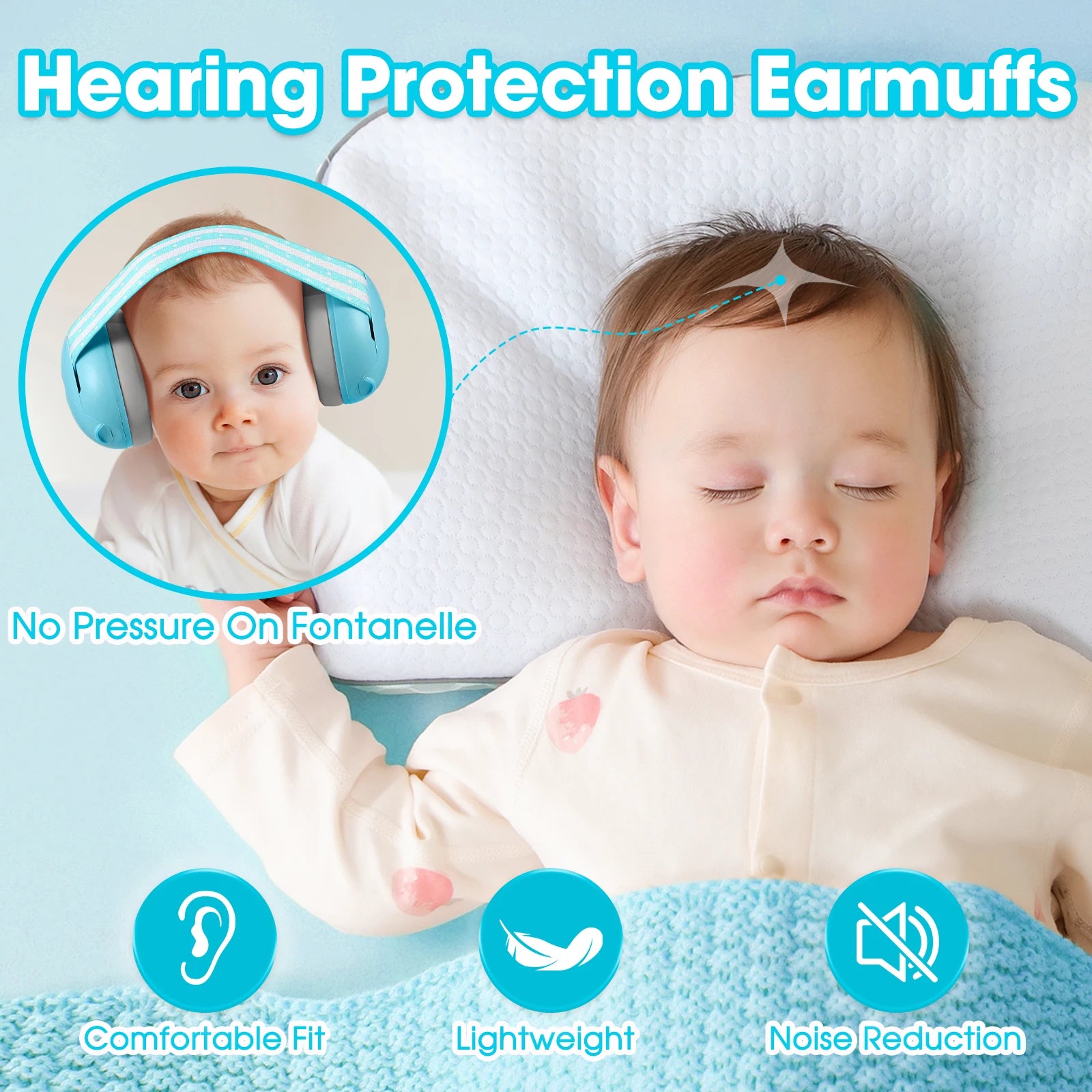 C10 ProtectioCasque Anti-Bruit Bébé C10 – Protection Auditive Confortable pour Nouveau-Nés et Enfants