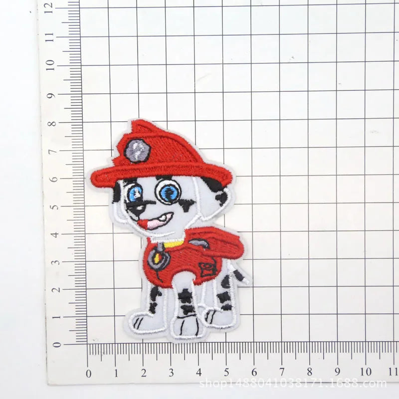 Patchs autocollants mignons de chien de dessin animé Pat'Patrouille, patchs thermocollants pour vêtements, vestes, badges, décorations, autocollants, cadeaux