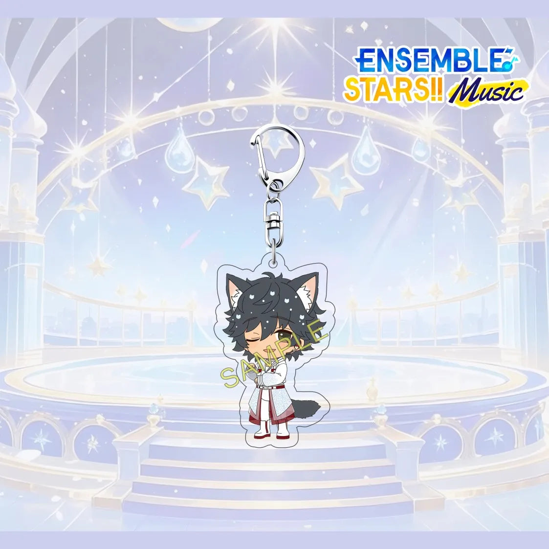 Porte-clés en acrylique de 6 cm avec personnage mignon de l'anime Ensemble Stars, pendentif pour sac à dos, décoration de clé de voiture, cadeau de collection pour fans