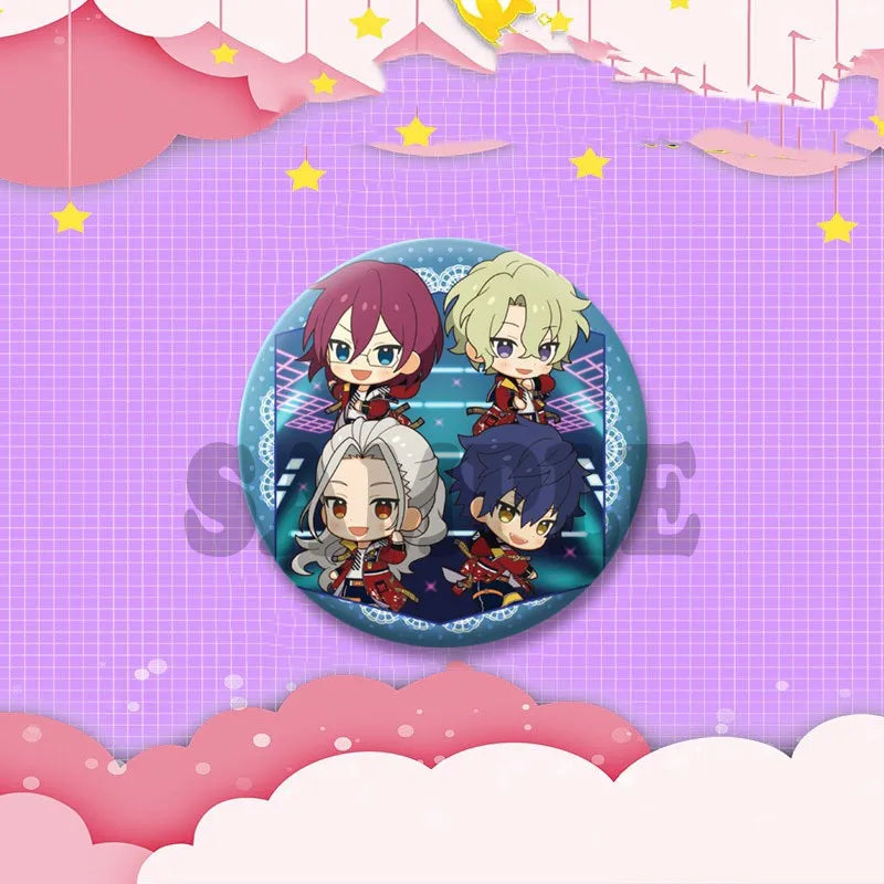 Ensemble étoiles jeu Badge rond créatif dessin animé idole bouton broche vêtements sac à dos bijoux accessoires décoration épinglettes