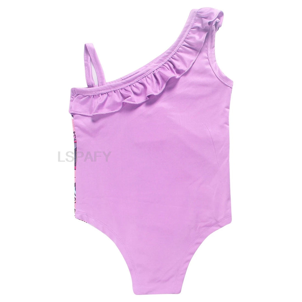 Maillot de bain une pièce PAW PATROL coupe ajustée, motif dessin animé, polyvalent, imprimé lettres, en soie glacée respirante, grande taille, pour la plage
