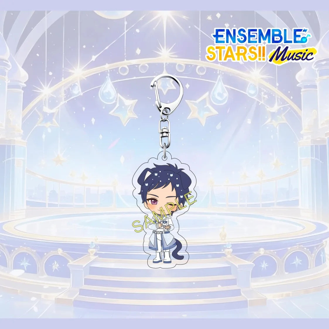 Porte-clés en acrylique de 6 cm avec personnage mignon de l'anime Ensemble Stars, pendentif pour sac à dos, décoration de clé de voiture, cadeau de collection pour fans