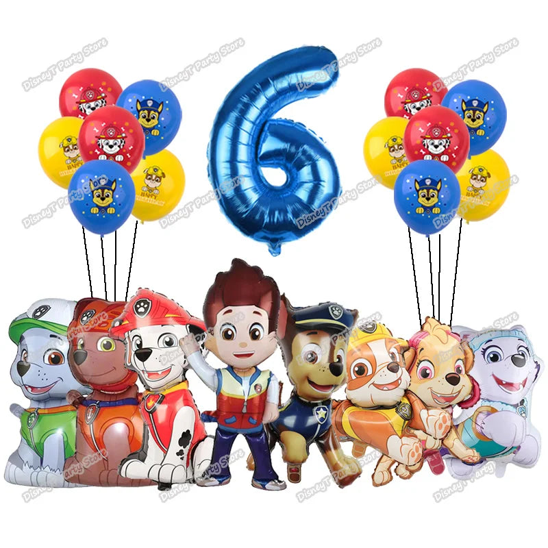 PAW Patrol – décoration de fête d'anniversaire, ensemble de ballons, vaisselle jetable, fournitures pour événements pour enfants, bannière, cadeau d'arrière-plan, nouvelle Version