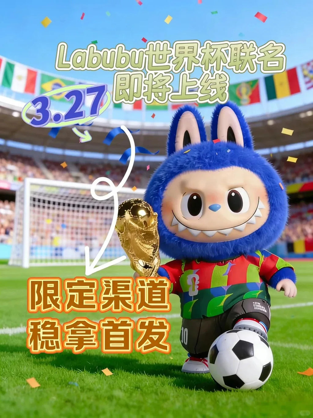 POP MART THE MONSTERS x FIFA WORLD CUP CATCH THEWIN Series Jouets créatifs surprenants - adorables cadeaux de collection en stock