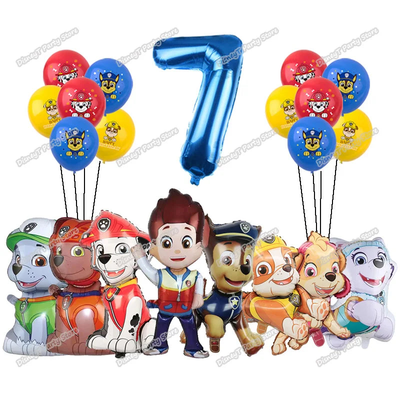 PAW Patrol – décoration de fête d'anniversaire, ensemble de ballons, vaisselle jetable, fournitures pour événements pour enfants, bannière, cadeau d'arrière-plan, nouvelle Version