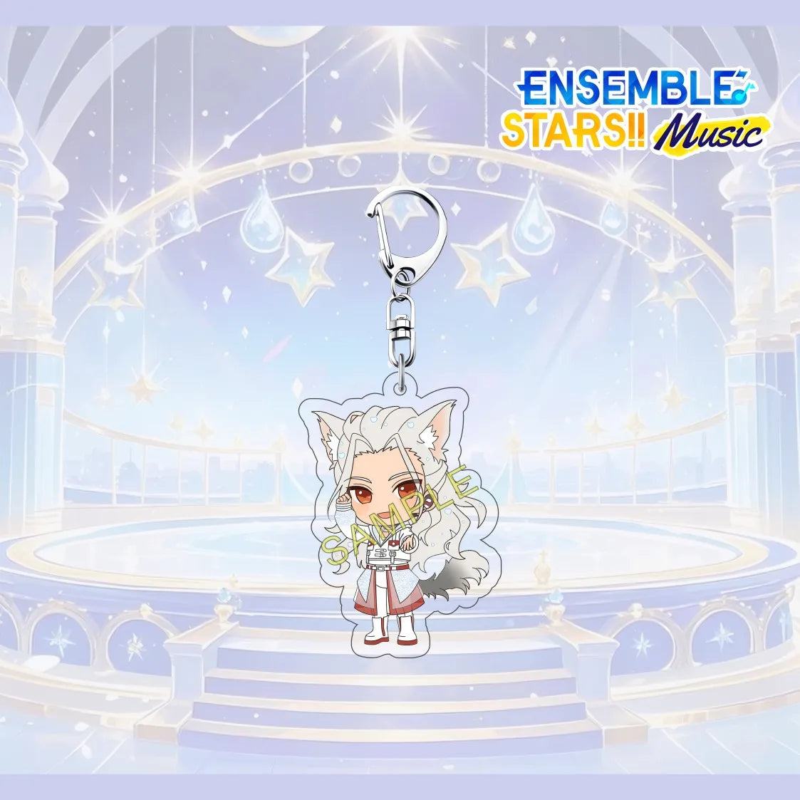 Porte-clés en acrylique de 6 cm avec personnage mignon de l'anime Ensemble Stars, pendentif pour sac à dos, décoration de clé de voiture, cadeau de collection pour fans