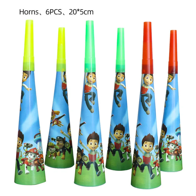 PAW Patrol – décoration de fête d'anniversaire, ensemble de ballons, vaisselle jetable, fournitures pour événements pour enfants, bannière, cadeau d'arrière-plan, nouvelle Version