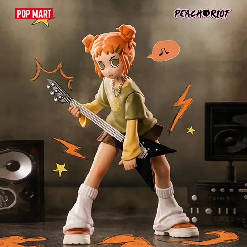 POP MART – boîte aveugle série Peach Riot Rise Up, boîte mystère, ornements Kawaii, Figurines, décoration de maison, modèle de bureau, poupées, cadeau pour filles