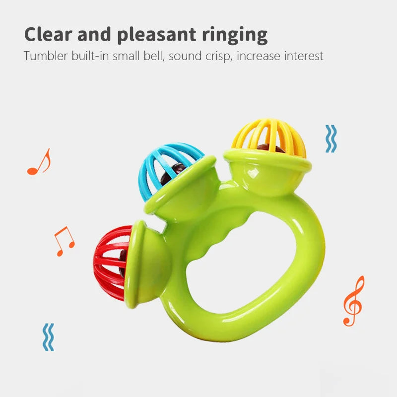 Hochet Sensoriel Bébé à Saisir – Anneau Musical d’Éveil Montessori pour Nouveau-Né