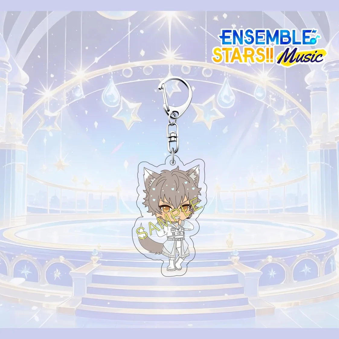 Porte-clés en acrylique de 6 cm avec personnage mignon de l'anime Ensemble Stars, pendentif pour sac à dos, décoration de clé de voiture, cadeau de collection pour fans