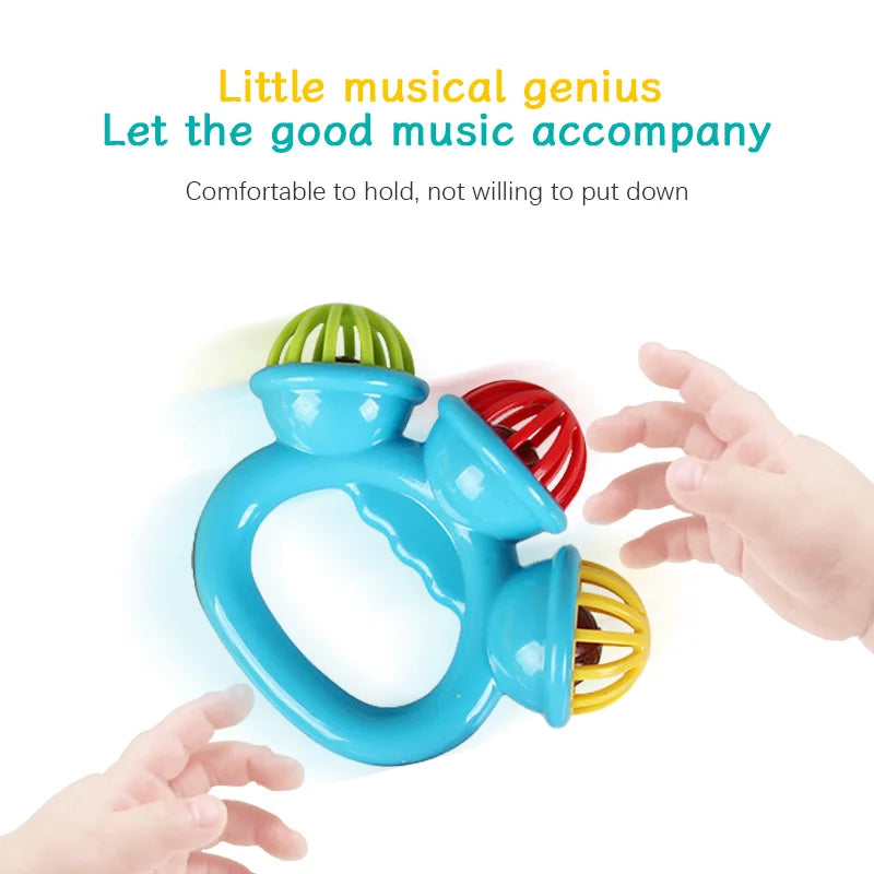 Hochet Sensoriel Bébé à Saisir – Anneau Musical d’Éveil Montessori pour Nouveau-Né