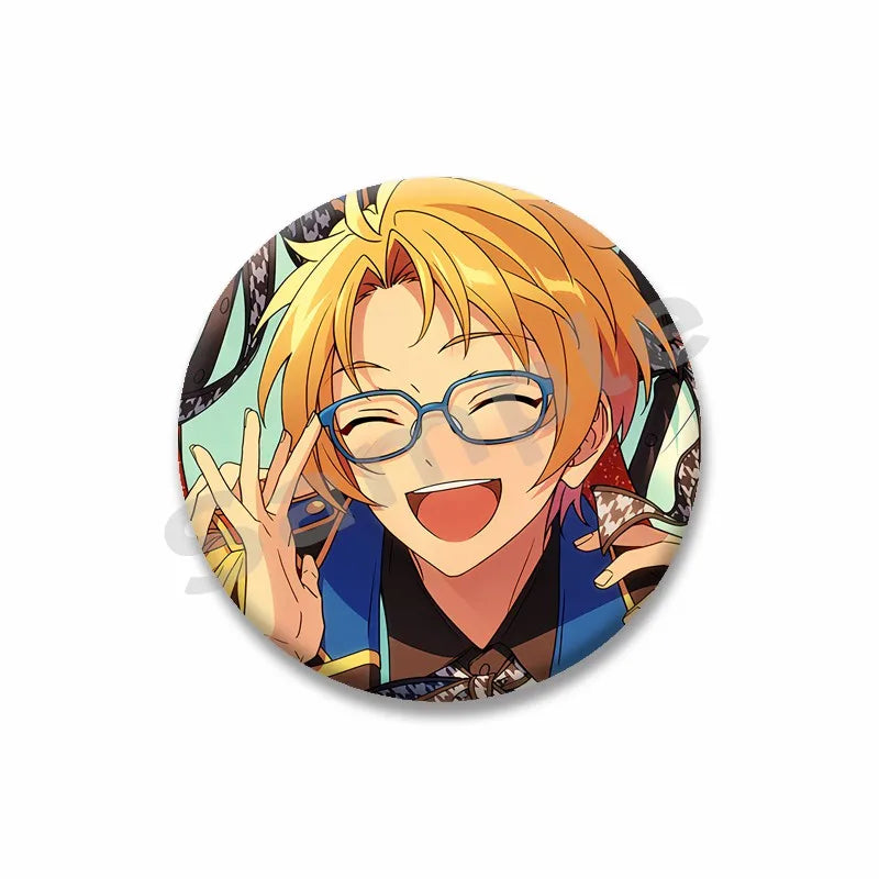 Ensemble étoiles Anime broche sur sac à dos dessin animé rôle Tatsumi Kazehaya Eichi Tenshouin Badge pour vêtements bijoux cadeau pour amis