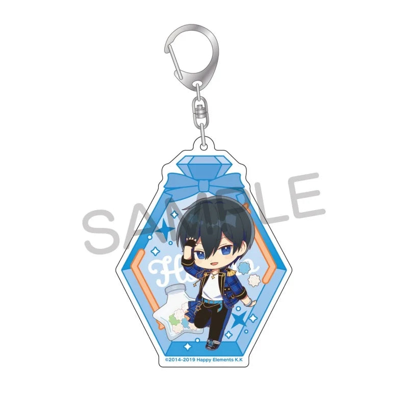 Ensemble Stars! Pendentif porte-clés en acrylique, version bouteille à message, pour sac, voiture, téléphone portable, cadeau pour amis et festivals